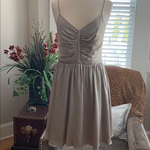 Banana Republic taupe silk cocktail dress sz 8